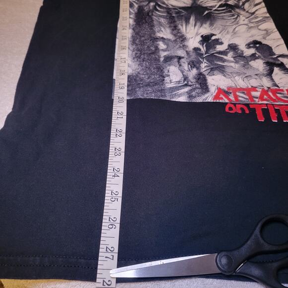 Attack On Titan Eren Rib Cage Anime Black Short Sleeve T-Shirt Men's Large - Picture 4 of 6